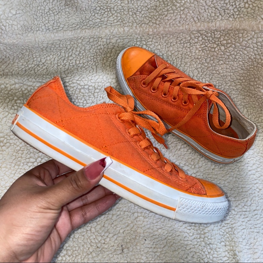 Orange 🍊 Quilted Converse